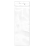 Monouso | 100 Bolsas con Cierre Zip y Eurotaladro, 11,5x33,5cm, Color Transparente, Autocierre, Bolsas de Plástico, Cierre a Presión, Usos Múltiples