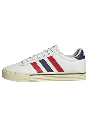 adidas Daily 4.0 Shoes, Zapatos Unisex Adulto, Off White/Better Scarlet/Dark Blue, 40 2/3 EU