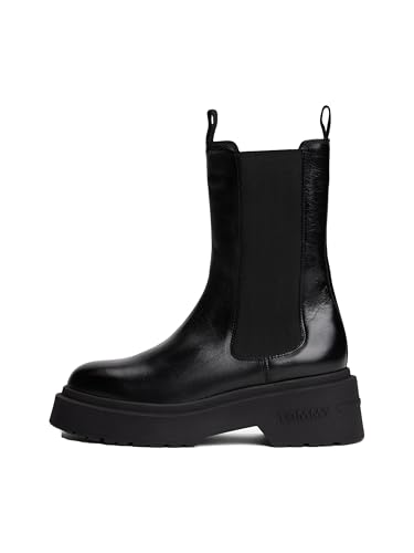 Tommy Hilfiger TJW Chunky basket en cuir noir taille 36 pour femme