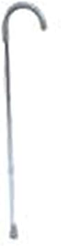 Fabrication Curved Handle Adjustable Aluminum Cane, Silver