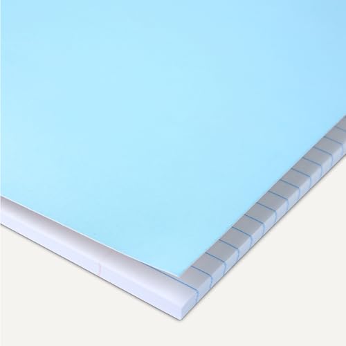 Amazon Basics Wide Ruled Spiral Notebook, 70 Sheets, 8" x 10-1/2, Light Blue, 2 pack image 3