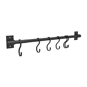 15.75Inch Deksel Gebruiksvoorwerp Hanger Potten En Pannen Opknoping Rack Wandmontage, Ruimte Aluminium Keukenrail Voor…