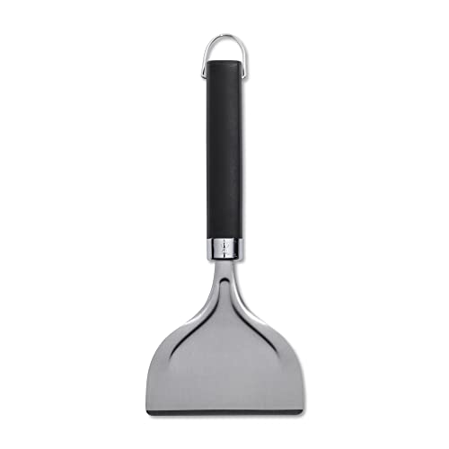 Weber Grillplatten-Schaber, aus Edelstahl, entfernt Fett & Schnutz effektiv, ideal zur Reinigung von Grillplatten/Planchas, Rutschfester Komfortgriff, spühlmaschinenfest - Silber (6781)