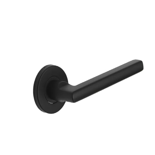 1 Uds., for puertas interiores, habitación interior, granero, manija de madera acero inoxidable 304 sin cerradura, manijas puerta(1PC Black)