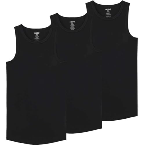 HOdo Big and Tall Mens Tight Undershirts Cotton A Shirts Sleeveless Shirts for Men Black 5XL