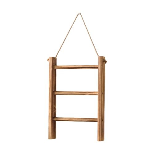 perfk Toalleros de Madera, toallero de Mano, Soporte para baño, estantes de Pared, pequeño, de 3 Niveles, Escalera para baño, Sala de Estar, Puerta, Madera Vieja