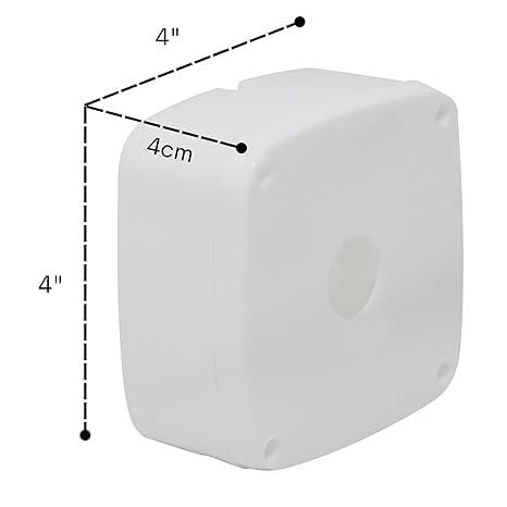 Image of SECURE FIRE PVC Square Junction Box for CCTV Camera Mounting 4X4,White.pack of 8