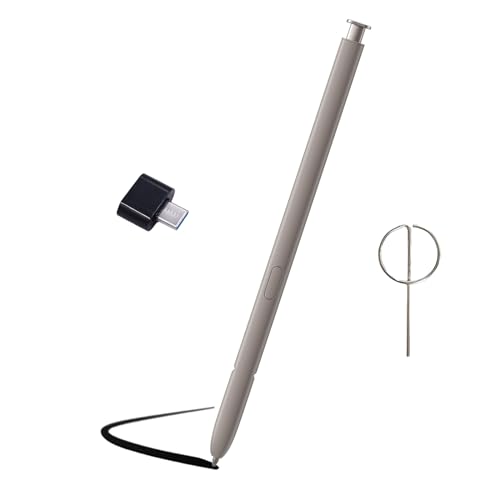 S Pen para Samsung Galaxy S24 Ultra gris claro lapicero stylus con adaptador tipo C