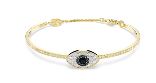 Symbolica bangle Evil eye, Blue, Gold-tone plated