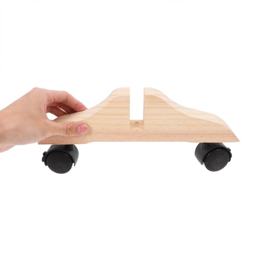 Support stable écran de confidentialité Ciieeo socle bois massif mobile 2pcs - 5