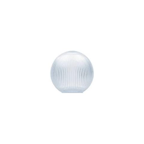 12 Inch Clear Acrylic Prismatic Neckless Lamp Post Globe with 5.25 Inch Opening Cover