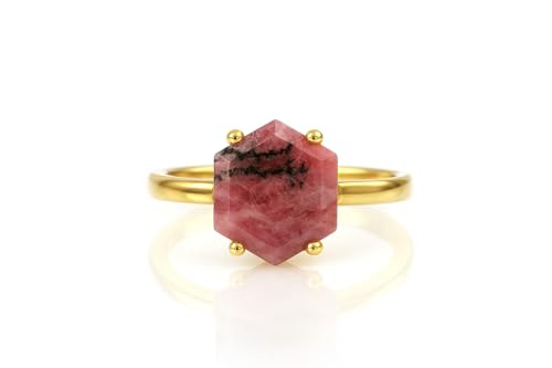 Bague en cristal rhodonite ajustable pour en finir avec les erreurs de taille
