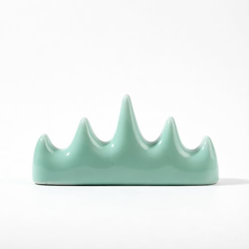 Alivagar Ceramic Jewelry Tray Holder, Mountain Peak Shape Ring Stand