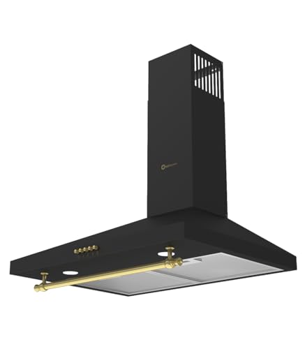 CONJUNTO PACK COCINA A GAS SOLTHERMIC HORNO ELÉCTRICO F6S40E5RB + CAMPANA 60 CM A JUEGO NEGRA RÚSTICA RIBETES DORADOS 350m3/h - imagen 6