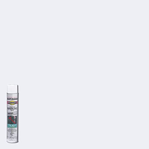Image of Rust-Oleum 350997 Professional Mega Size Inverted Marking Quarter Mile Distance Spray Paint, 26 oz, White