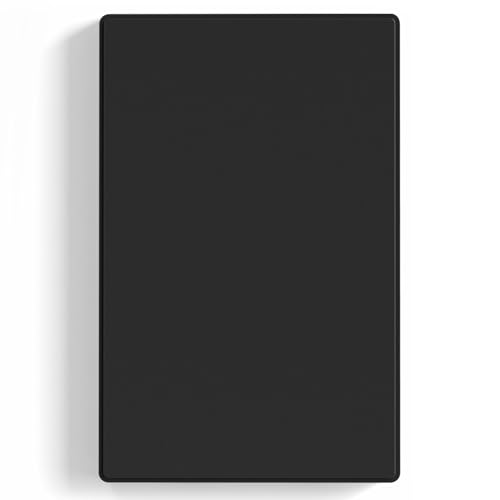 ELEGRP Blank Wall Plate Cover 1-Gang Screwless Blank Outlet Plate Mid-Size 4.88 x 3.13 Unbreakable Thermoplastic Blank Faceplate Cover for Unused Outlets/Switches UL Listed (1 Pack Matte Black)
