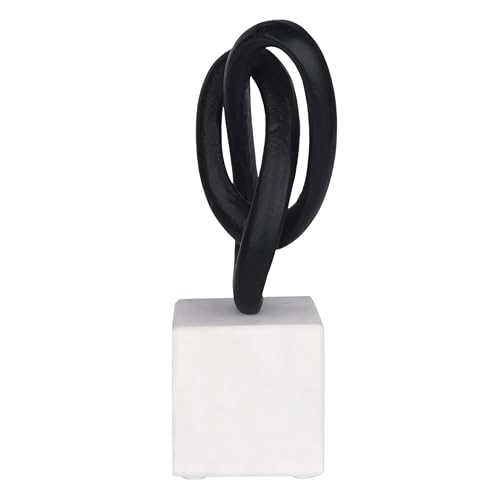Escultura Entwined Love de aluminio con base de mármol, 13 pulg. miniatura 5