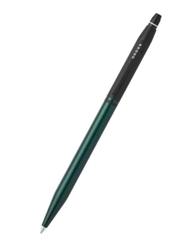 Cross Click Tuxedo Satin Metallic Green with Black Appointments Bolígrafo
