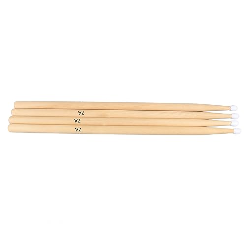 Baquetas para batería de madera y punta de nailon 7A miniatura 4
