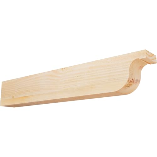 Ekena Millwork RFT04X06X36DEL00RDF Del Monte Rough Sawn Rustic Wood Rafter Tails' 4"W x 6"H x 36"L, Douglas Fir