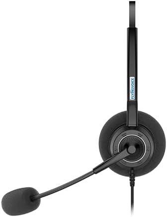 FLYINGVOICE HP200 Office Phone Headset – RJ9 Connection, 320° Rotation, Lightweight 95g for All Day Comfort, for Office, Call Center use