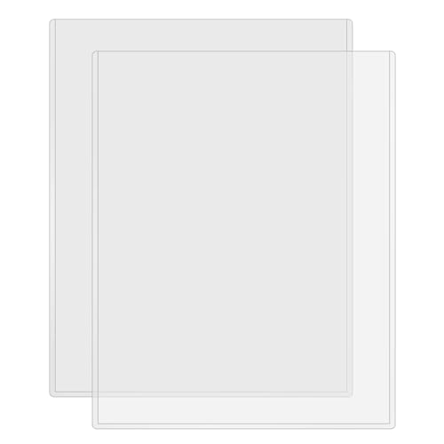 Yoodelife 8.5 x 11 Rigid Print Protectors Clear Plastic Page Protectors Clear Rigid Top loaders Plastic Paper Sheet Protectors for Photos Documents Birth Certificate Protector Pack of 2