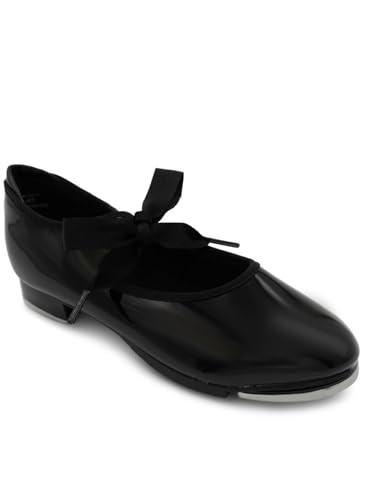 Zapatillas infantiles niñas Capezio Shuffle Tap Shoe, zapatos de claqué con palas de sonido suave.