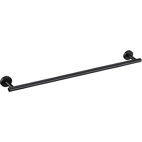Pynsseu 24 Inches Matte Black Towel Bar for Bathroom Kitchen Hand Towel Holder Dish Cloths Hanger SUS304 Stainless Steel Cover
