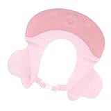 FOYTOKI 用調節可能シャンプーハット 軽量バスキャップ 目を守る防水ヘッドウェア 幼児洗髪用 入浴時の水と泡から保護する浅ピンク
