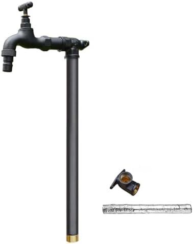 Freestanding Outdoor Water Column with Faucet - Anti-Freeze Hydrant for Garden Irrigation, Vertical Water Pipe for Courtyard & Landscape Use