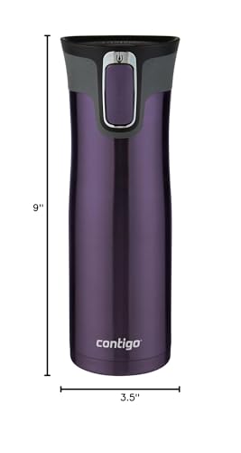 Image of Contigo AUTOSEAL West Loop, 20oz., Lilac Stainless Steel Travel Mug with Easy-Clean Lid, Violet
