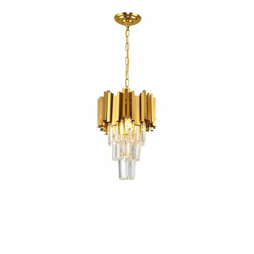 Suspension en fer forgé 30 cm lustre cristal E12 salon