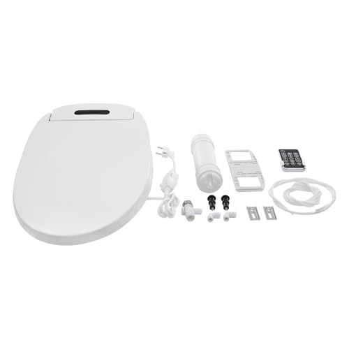 Elektronischer Smart Bidet Toilettensitz Elektronisches Bidet mit Fernbedienung Wassertemperatur,Sitzheizung,Warmlufttrocknung Funktionen,Mehrere Spülmodi für Toiletten mit Länge von 49-55cm