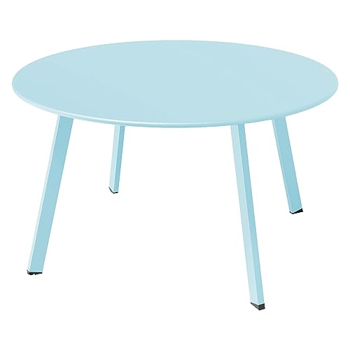 Grand patio Round Coffee Table, Weather Resistant Patio Side Table,