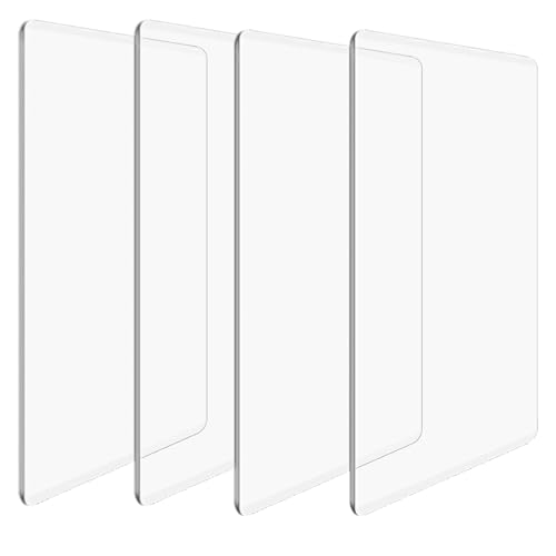 CYFUN DESIGN Transparent Acrylic Die Cutting Pads, 4PCS / 2Pairs Standard Cutting Boards for Die Cutting Machine, Clear Polycarbonate Plastic, 8.85