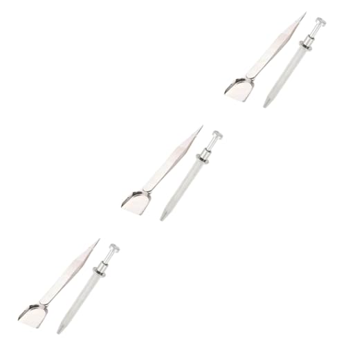VILLCASE 3 Set Di Pinzette Per Gioielli Con Perline Di Pietre Preziose Pinzette in Acciaio Inossidabile Porta Perline Con Punte Ottimo Per Pinze
