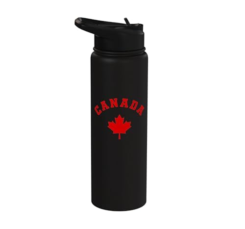 Canada Souvenirs Canadian Maple Leaf Flag Vacation Gifts Stainless Steel Insulated Water Bottle