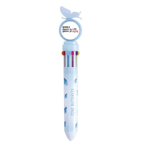 Stylo à bille rétractable multicolore idée cadeau message d'espoir