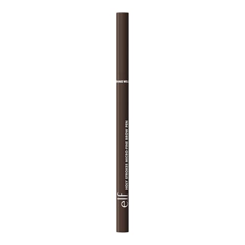Image of e.l.f. Holy Strokes Micro-Fine Brow Pen, For Natural-Looking Eyebrows, Long-Lasting, Easy-To-Use, Waterproof, Smudge-Resistant, Vegan & Cruelty-Free, Neutral Brown