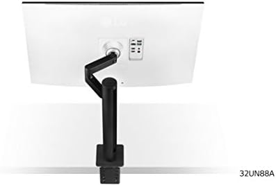 LG Electronics UltraFine Monitor 32UN88A, 32 inch, 4k, 60Hz, 5ms, IPS Display, HDR 10, Energy Saving, HDMI, Displayport, USB C, Anti Glare, Ergonomic Adjustable Stand with Clamp