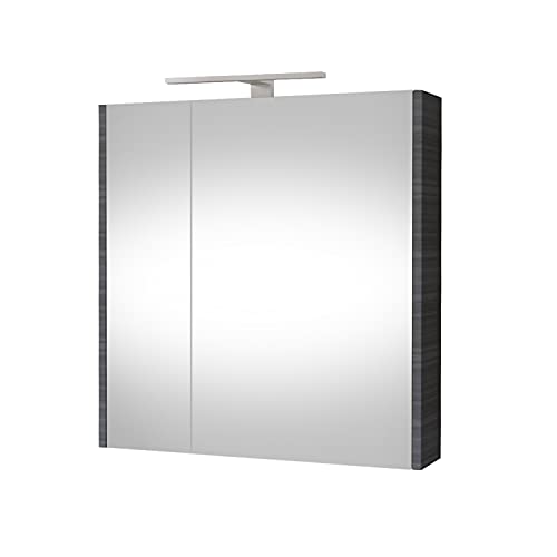 Preisvergleich Produktbild Planetmöbel Spiegelschrank Badezimmer WC Badezimmerschrank 64cm breit (Anthrazit)
