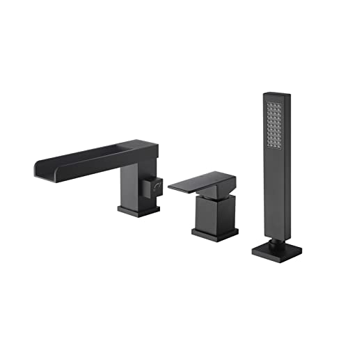 Baignier de Douche de Baignoire Tap 4 Trous Cascade Ensemble Or