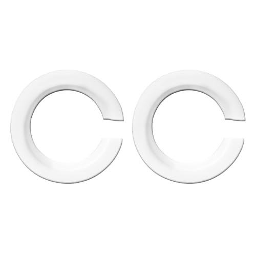 Enwye Lot de 2 adaptateurs réducteurs d'abat-jour E27 vers E14 en plastique, convertisseurs de douilles à vis de 42 mm à 29 mm (blanc)