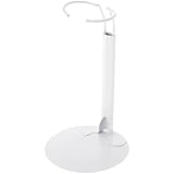Plymor DSP-60W White Adjustable Doll Stand, fits 10, 11, 12, 13, and 14 inch Dolls or Action Figures, Waist is 2' - 2.5' wide, 5.5' - 7' around