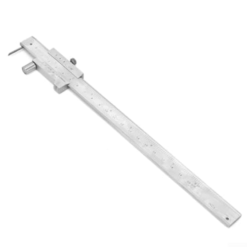 Calibro per tracciatore in metallo in acciaio inox, 200 mm, con scala incisa per misurazione e marcatura accurate su legno, acciaio, ferro e plastica