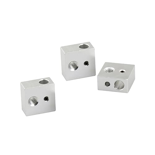 Gatuida 3pcs Aluminum Heating Block for Printer Heat Block Compatible Printer Accessories