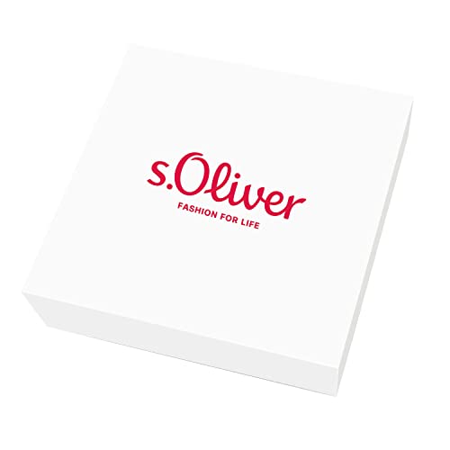 s.Oliver Kette mit Anhänger Edelstahl Herren Halsschmuck, 55+5 cm, Grau, Kompass, Kommt in Schmuck Geschenk Box, 2036846
