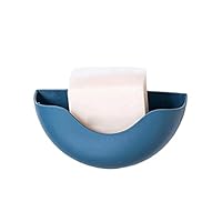 Zeepbak zonder boren: met afvoer en deksel, wandmontage, zeephouder, zelfklevende houder, douche, plastic bak voor badkamer, keuken, droog reinigen, 3 stuks