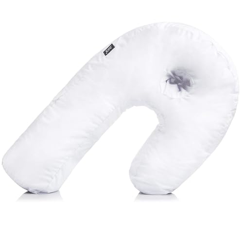 DMI U-Shaped Side Sleeping Pillows For Neck And Shoulder Pain |Side Sleeper Neck Pillow & Pregnancy Pillow Side Sleeper With Ear Hole | Back, Hip, & Sciatica Relief(30