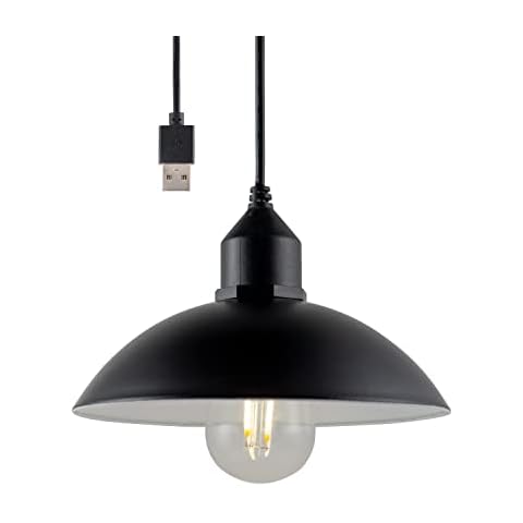 UltraPro USB LED Pendant Light with Hooded Shade Cover